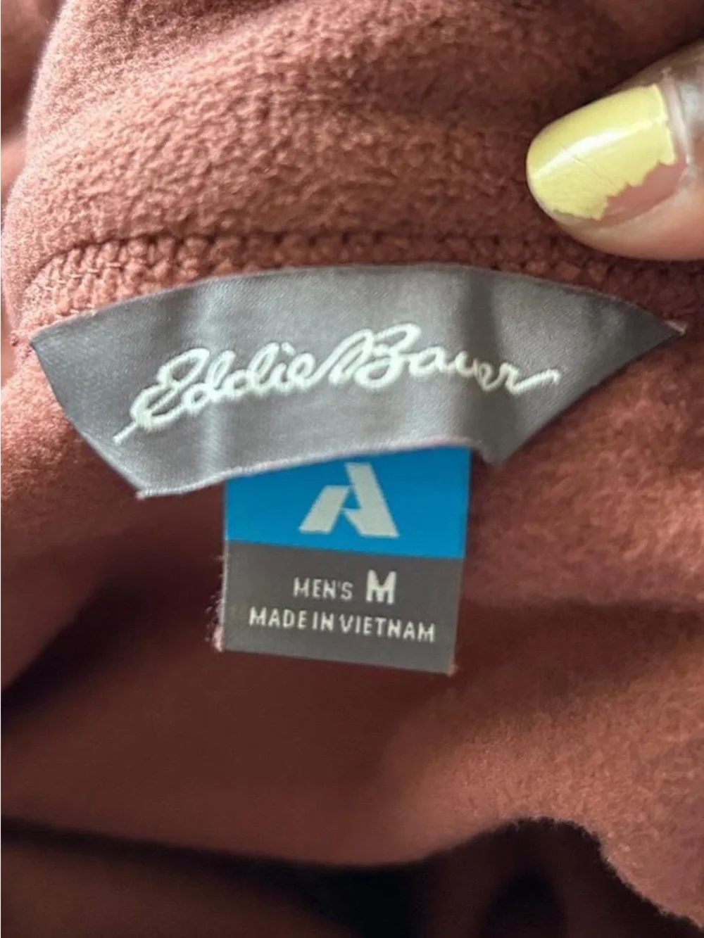 Eddie Bauer First Ascent Cloud Layer Full Zip Fleece Jacket Cognac Men’s Medium